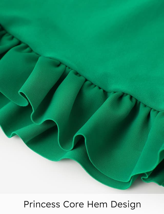 Detalle 2 de PATPAT Costume Bambina 3 Pezzi Bikini (Top + Slip + Gonna) per mare e piscina 5-12 anni