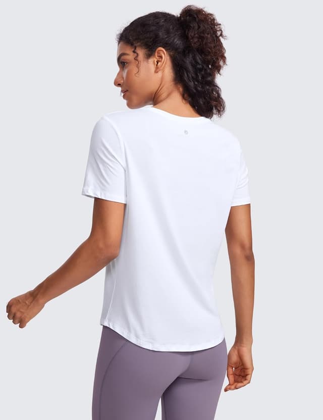 Detalle 2 de CRZ YOGA Camicia donna in cotone Pima a maniche corte Classic Fit