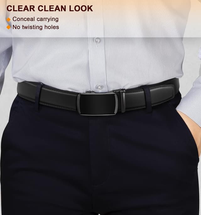 Thumbnail 6 de BULLIANT Herren Gürtel mit Automatik-Ratsche aus Leder (35 mm) – passgenau verstellbar