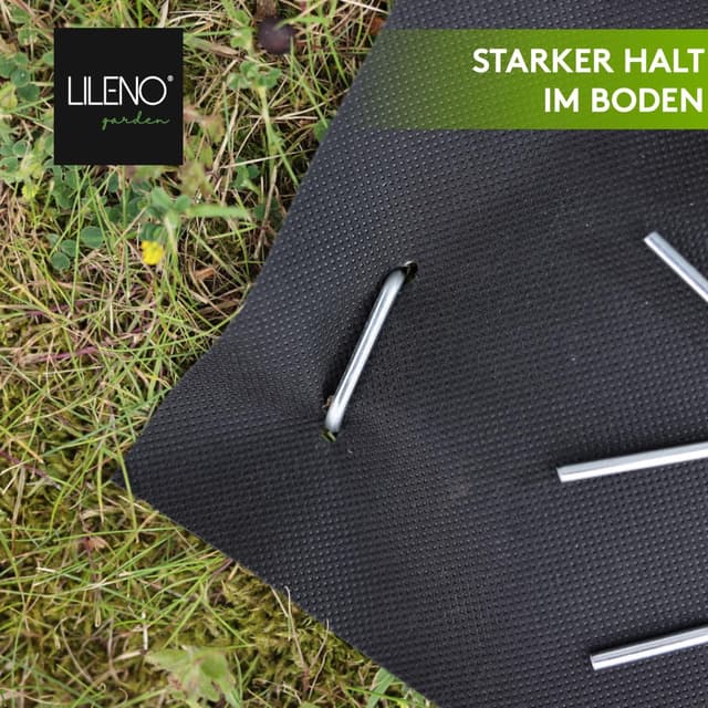 Detalle 2 de LILENO HOME Unkrautvlies Erdnägel 14 x 3 cm