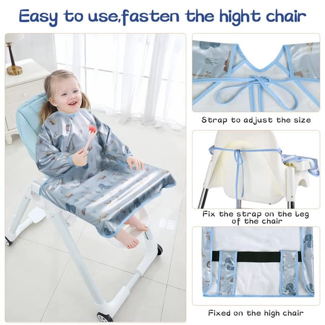 Detalle de Vicloon Ärmellätzchen wasserfest fürs Hochstuhl 6 Monate