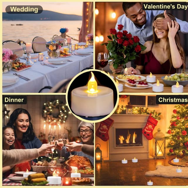 Thumbnail 5 de Tea Lights 12 Pack 200‑Hour Flameless LED Candles 🕯