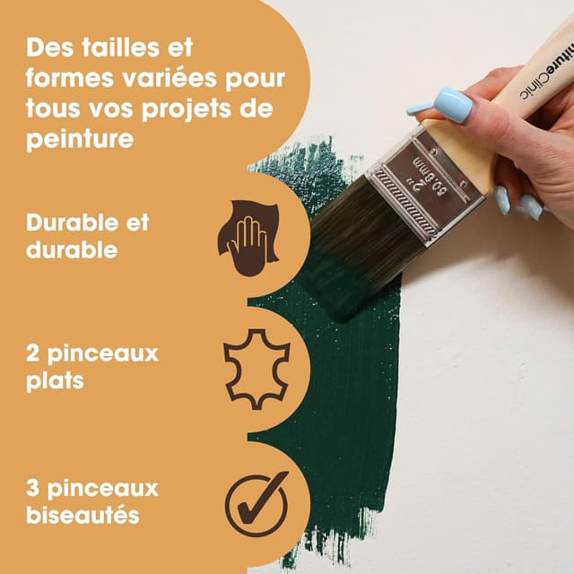 Detalle 2 de Furniture Clinic Lot de 5 pinceaux de peinture