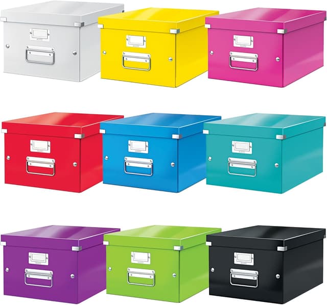 Detalle de Scatola archivio Leitz Click & Store WOW formato Medium per A4 e oggetti di medie dimensioni, bianco 60440001