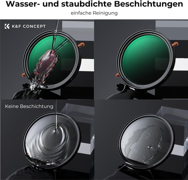 Thumbnail 6 de K&F CONCEPT Nano-D 2-in-1 ND & CPL Filter für 58mm – CPL + ND2–ND32 im Nano-D Design