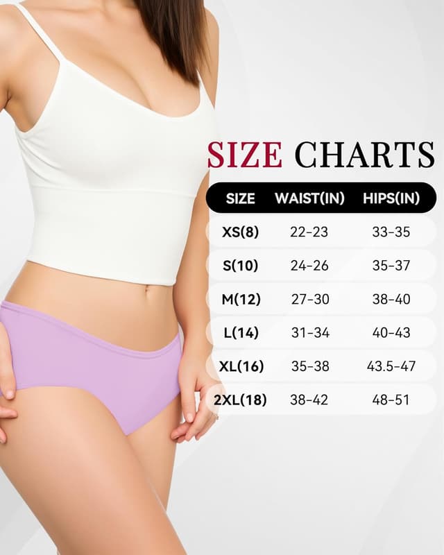 Thumbnail 6 de TANSTC Mutande Culotte Donna in Cotone (confezione da 6 slip hipster, vita bassa)