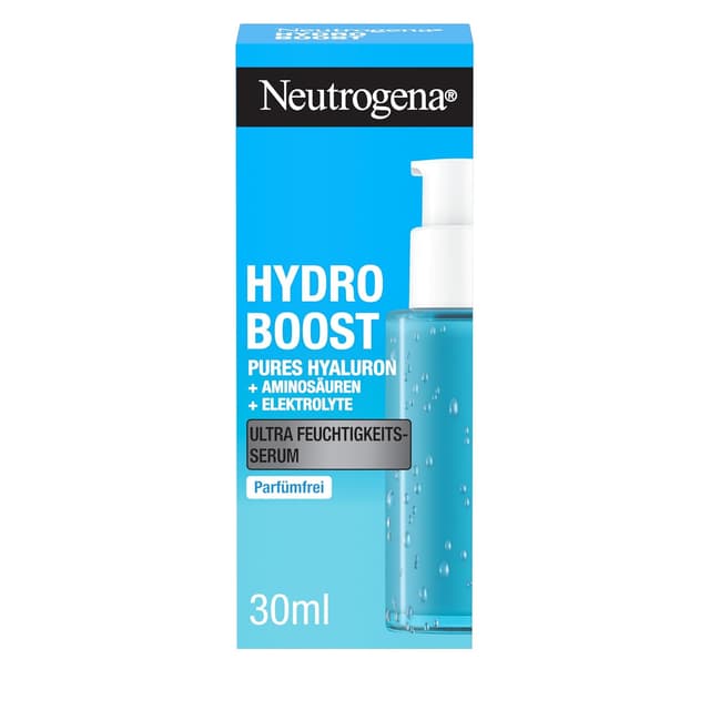 Detalle de Neutrogena Hydro Boost Ultra Feuchtigkeitsserum parfümfrei (Hyaluronsäure, Aminosäuren & Elektrolyte) – 30 ml