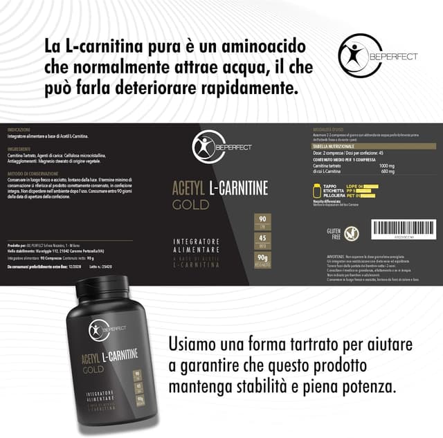 Thumbnail 6 de Acetil L-Carnitina Tartrato Integratore 3360 mg