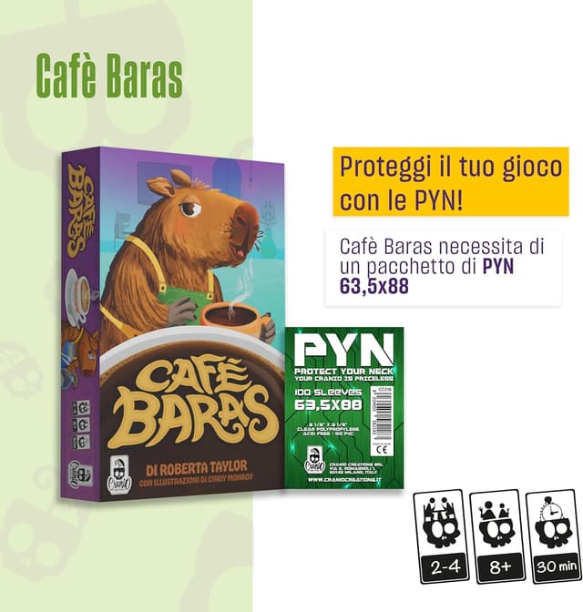 Detalle de Cranio Creations Cafè Baras Capibara e Caffeina (gioco da tavolo) – 2 a 4 giocatori, età 8+