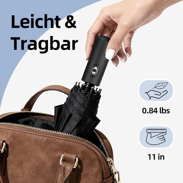 Detalle 2 de ZUOYOUZ kompakter Regenschirm 28 cm