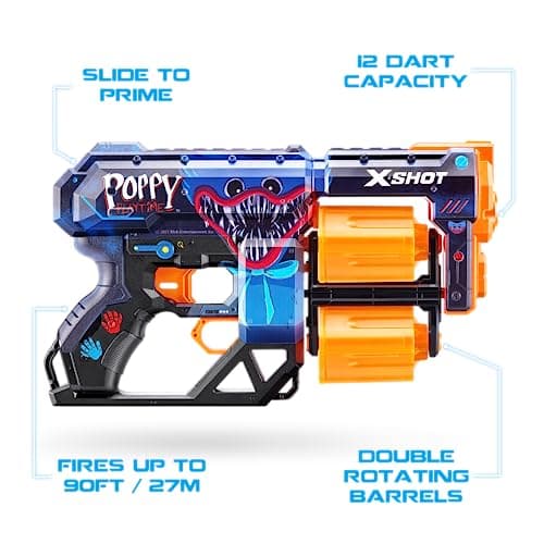 Thumbnail 2 de ZURU XShot X-Shot Skins Dread Poppy Playtime, 12 dardos