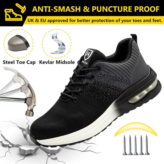 Detalle de Chaussures de sécurité Baofular en mesh légères, antidérapantes, embout acier