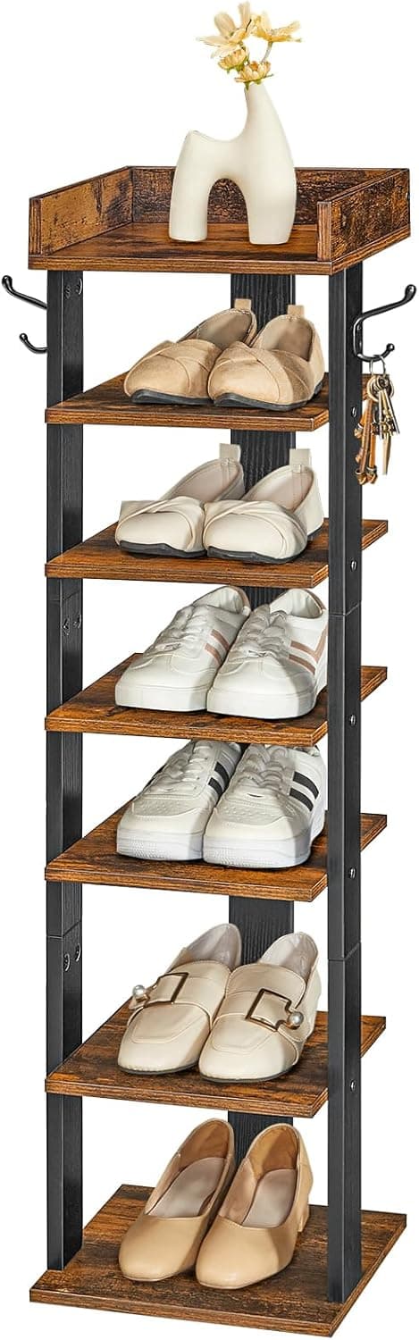 Thumbnail 8 de HOOBRO Zapatero Vertical con 7 Niveles y Ganchos