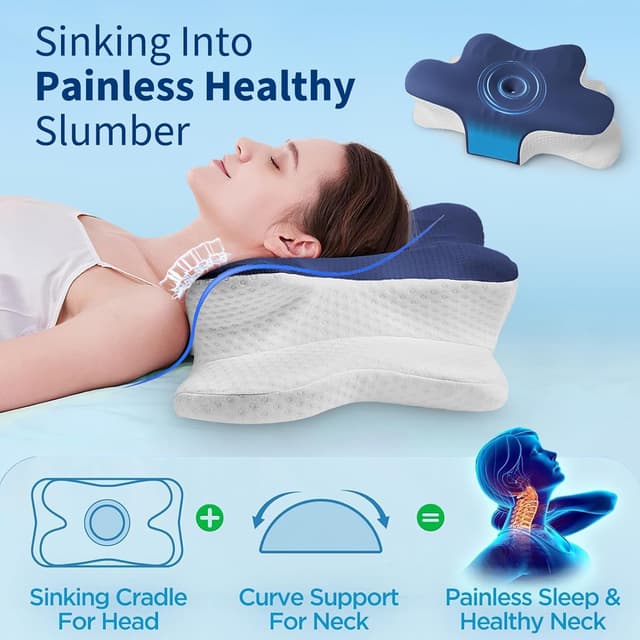 Detalle de Hydomi Cervical Memory Foam Pillow 13cm/10cm