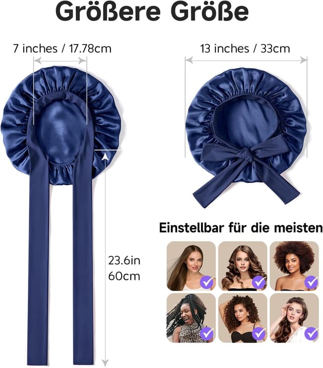 Detalle 1 de Umisleep Schlafmütze aus Maulbeerseide 22 Momme