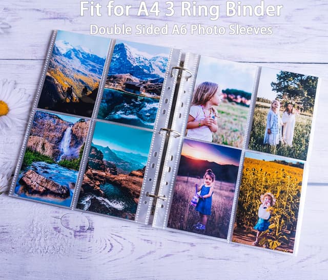 Detalle de WITHYU A6 photo sleeves 240 pockets