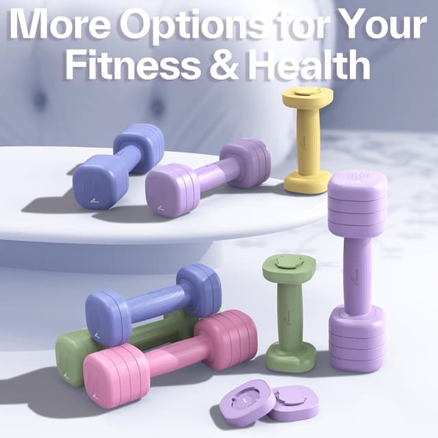 Thumbnail 6 de Sportneer verstellbare Kurzhanteln Damen Set (2er-Set, 1–2,5 kg je Hantel) – rutschfester TPU-Griff