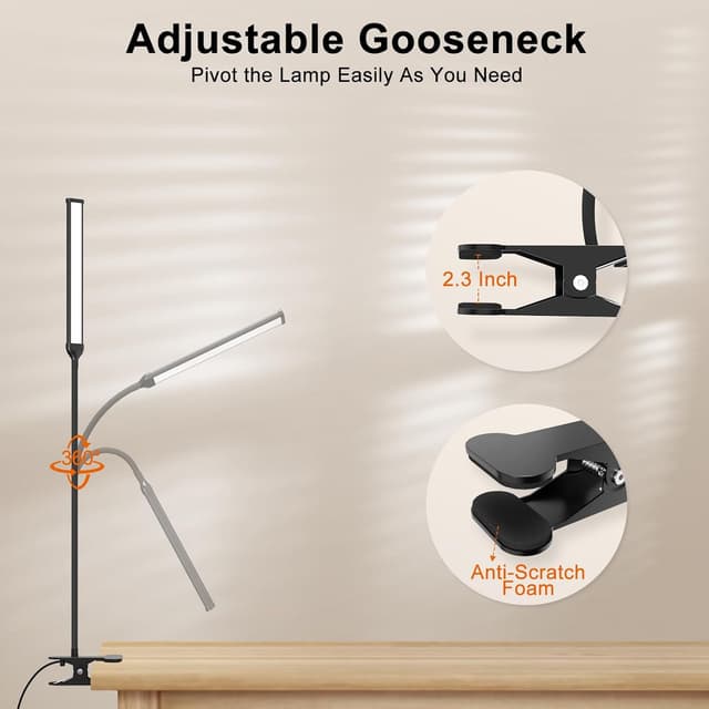 Detalle 2 de Mojimdo Schreibtischlampe 77 LEDs 40 cm, dimmbar