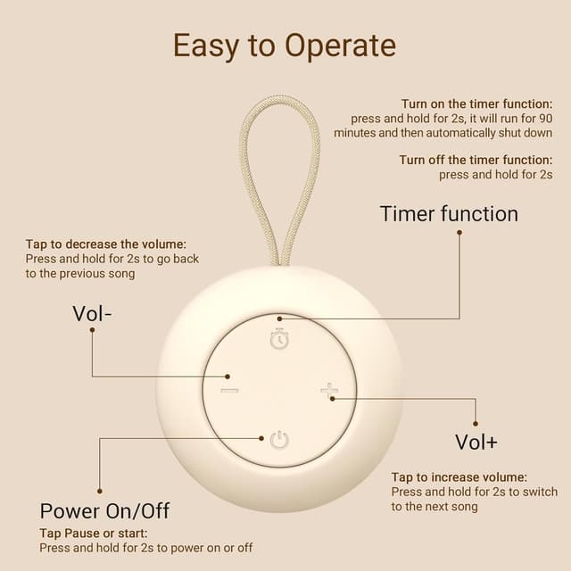 Thumbnail 6 de Portable White Noise Sound Machine 12 sounds