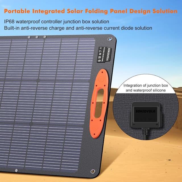 Detalle de SOKIOVOLA N-Type 200W Foldable Solar Panel ☀
