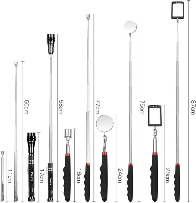 Thumbnail 6 de 5 PCS Outil de Préhension Magnétique Télescopique LED