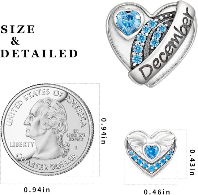 Detalle 1 de Qings birthstone charm with 11.7 mm