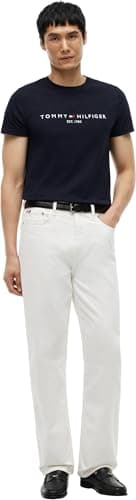 Detalle 1 de Tommy Hilfiger camiseta de manga corta Core Tommy Logo cuello redondo en negro (Jet Black), XXL