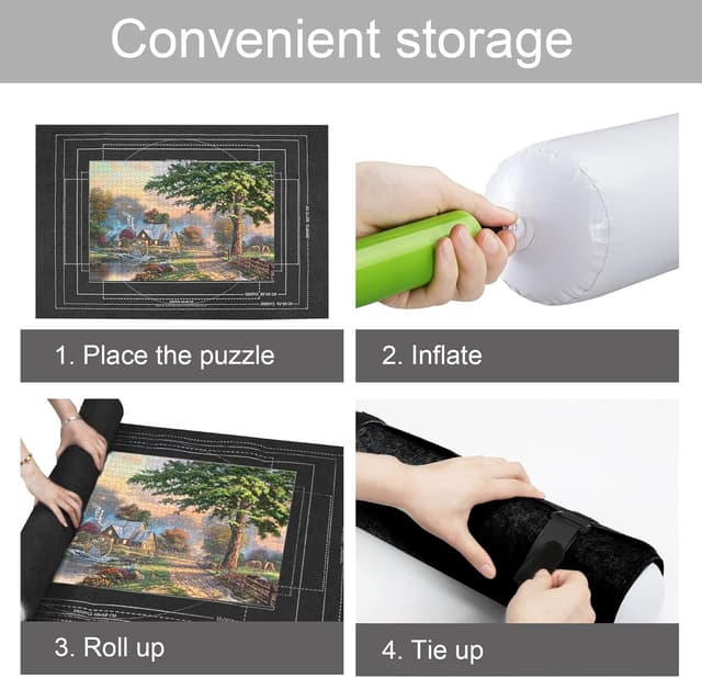 Thumbnail 2 de Zaloife Tapis Puzzle 2000 pièces Rangement noir 🧩