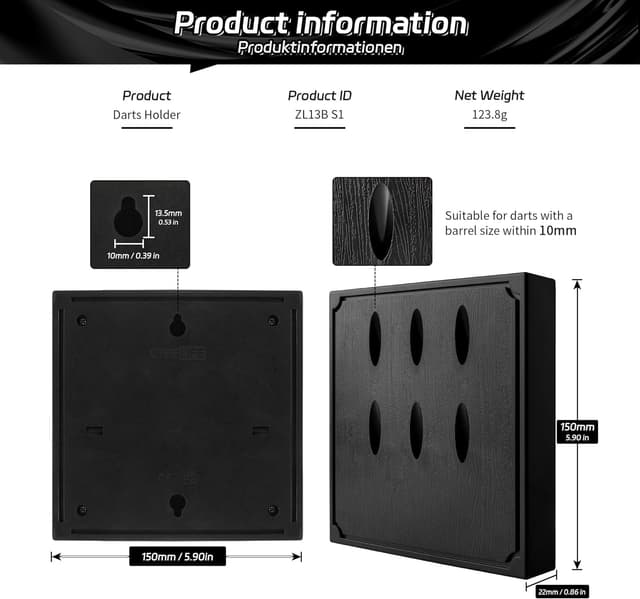 Thumbnail 1 de CyeeLife Wall Mounted Darts Holder for 6
