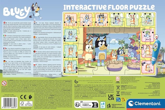 Detalle de Clementoni Bluey Quiz-Bodenpuzzle 24 Teile