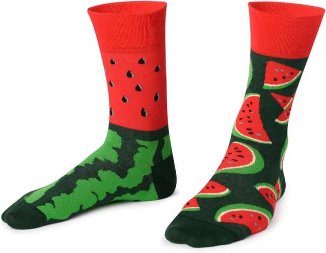 Detalle de TODO Colours Lustige Socken mit Motiv – Sandia-Design im Mix & Match