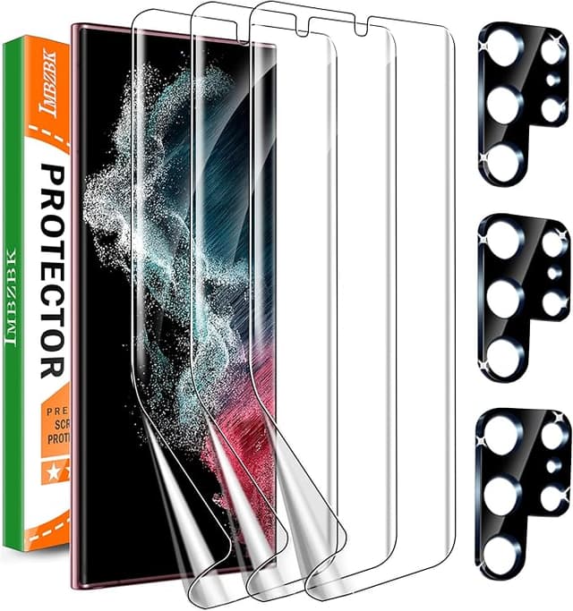 Detalle de IMBZBK Protector de Pantalla y Cámara para Samsung Galaxy S22 Ultra