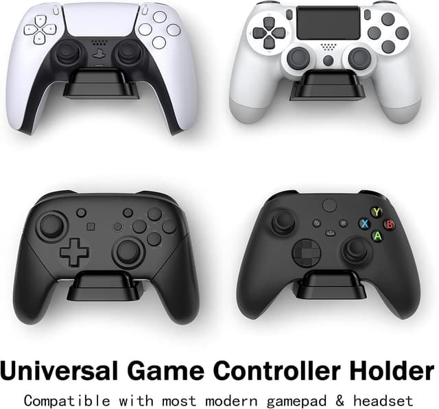 Detalle 2 de Playvital 2 Pack Universal Game Controller Wall Mount (PS5 console hanger, Xbox & Switch stands) – Black