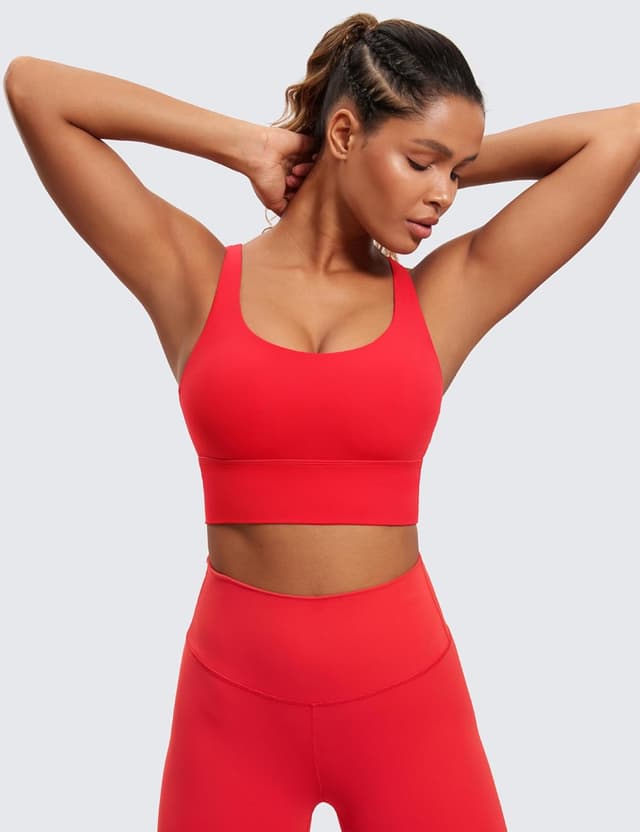 Detalle 2 de CRZ YOGA canotta longline sportiva donna con reggiseno imbottito e spalline (Naked Feeling)