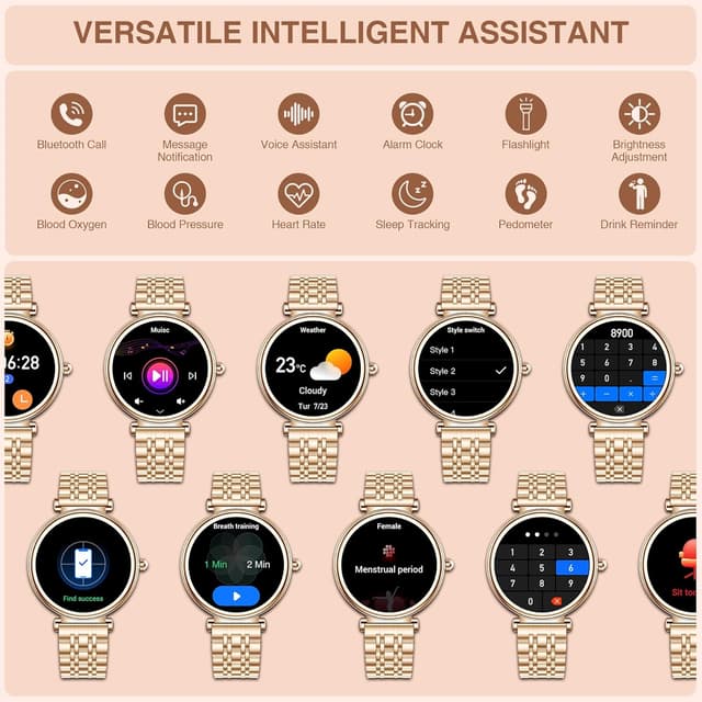 Thumbnail 6 de Betatree Reloj Inteligente Mujer 🌟 1,3" con Llamadas y Modos