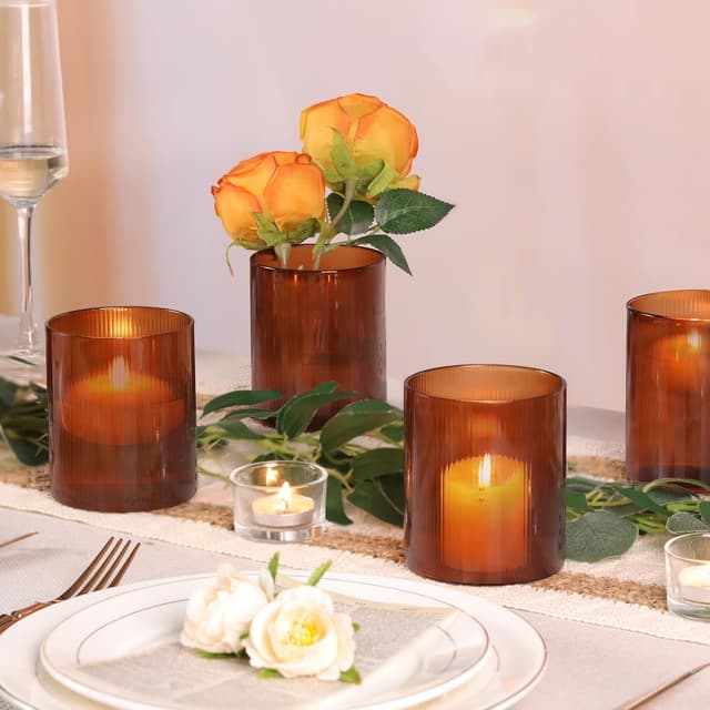 Thumbnail 1 de Glass Cylinder Vases 4"+6" for Centerpieces