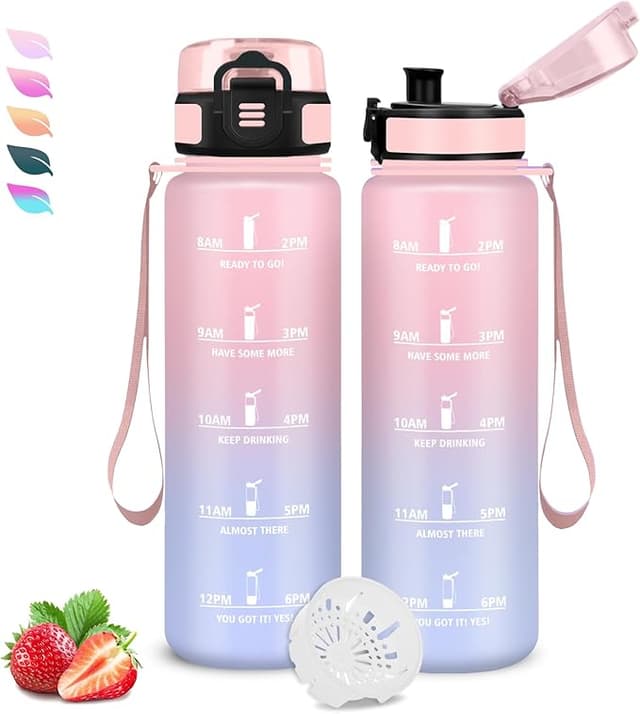 Imagen de Botella de Agua 1l con Filtro y Tapa a Prueba de Fugas 🚰 en OfertitasTOP