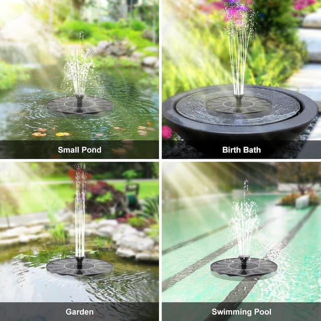 Detalle 2 de Solar Fountain Solar Water Fountain Solar Water Features for the Garden with Solar Water Pump