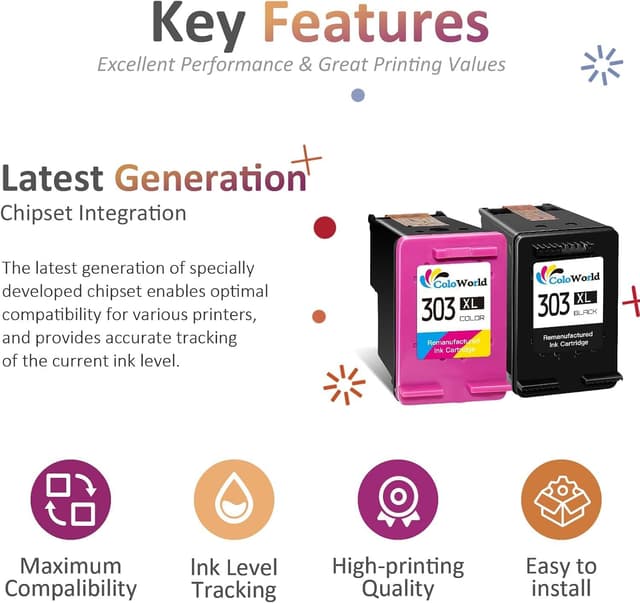 Thumbnail 3 de ColoWorld 303XL cartucce 2-Pack per stampanti 🖨