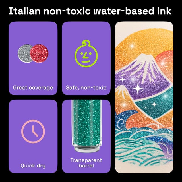 Thumbnail 4 de ARTISTRO 12 Glitter Paint Pens 🎨