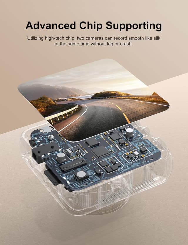 Detalle de iZEEKER iD220 2.5K Dual Dash Cam