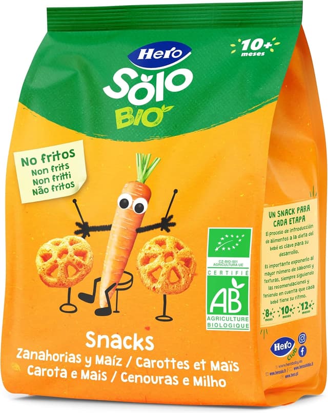 Thumbnail 1 de Hero Solo - Snacks de Zanahorias y Maíz 🌱, BIO, 6x40 g