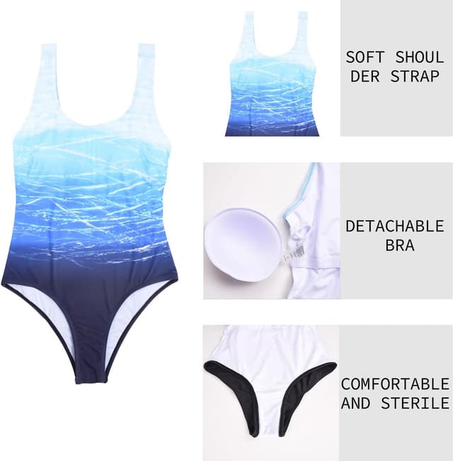 Detalle 2 de Costume intero donna heekpek con gradiente tie dye e fascia incrociata push-up