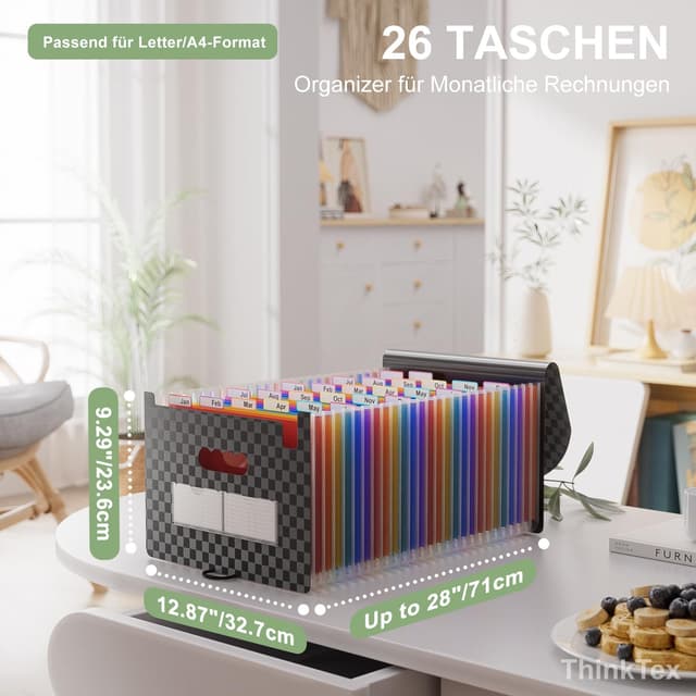 Detalle 2 de ThinkTex Dokumentenmappe A4 26 Taschen