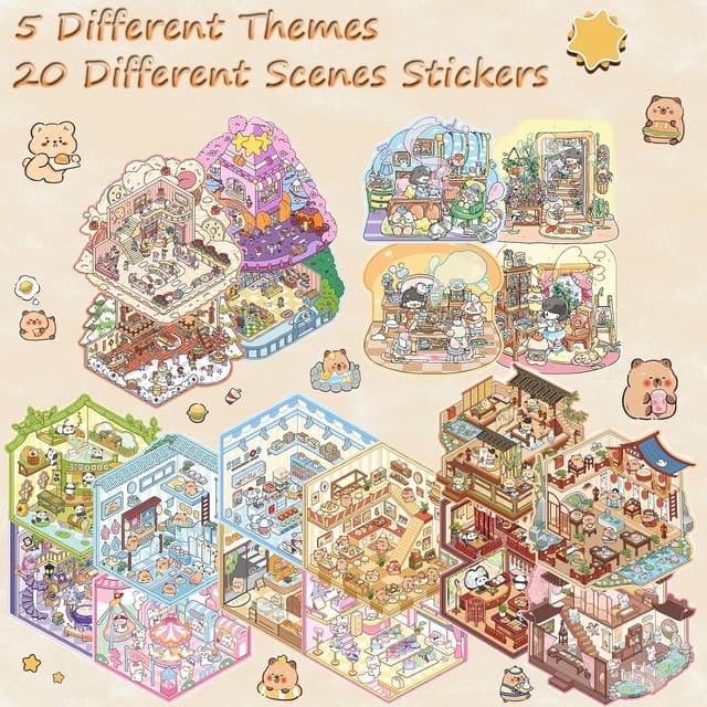 Thumbnail 2 de Afufu Pegatinas 3D Casa 20 piezas