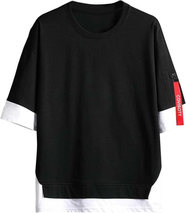 Thumbnail 5 de Covisoty Kurzarm T-Shirt aus Baumwolle