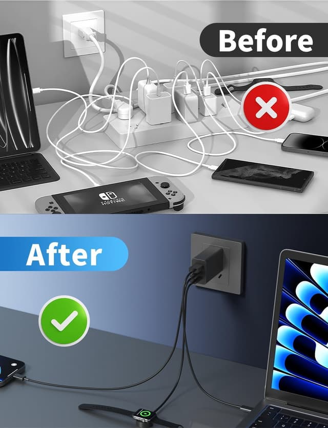 Thumbnail 4 de 100W 3-Port USB C Charger Block 2-Pack