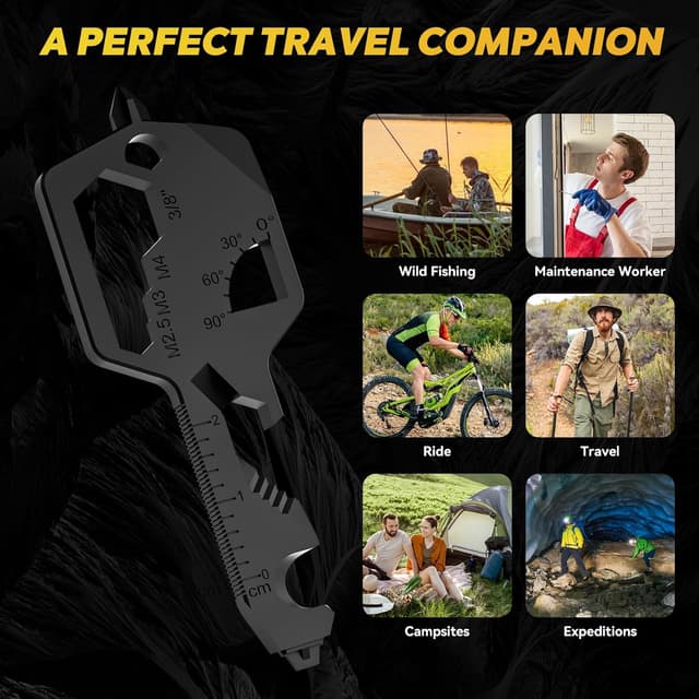 Thumbnail 4 de 20-in-1 key shaped multitool, stainless steel