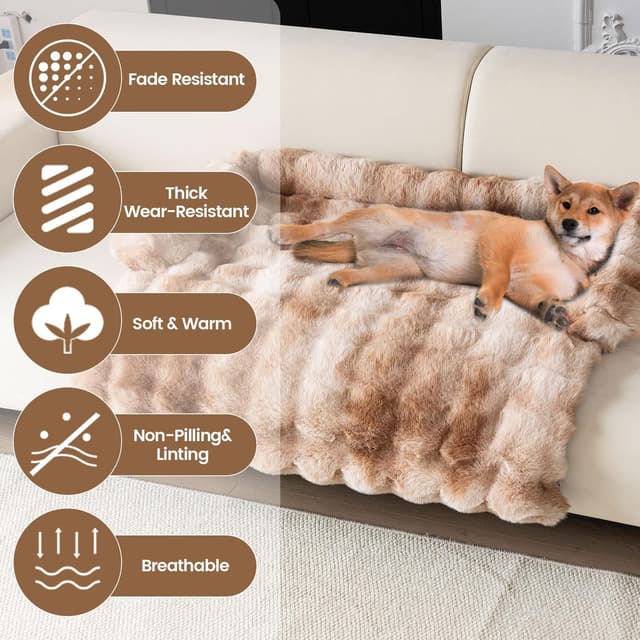 Thumbnail 1 de LiveGo Thick Rabbit Plush Pet Couch Cover