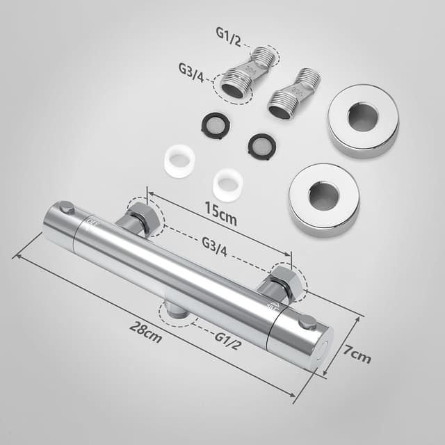 Thumbnail 6 de JOHO Thermostatbatterie Duscharmatur 38 °C Sicherheit